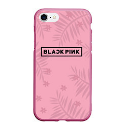 Чехол iPhone 7/8 матовый Black Pink: Sweet Fashion, цвет: 3D-малиновый