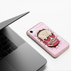 Чехол iPhone 7/8 матовый Colossal Titan, цвет: 3D-светло-розовый — фото 2