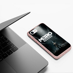 Чехол iPhone 7/8 матовый Metro Exodus, цвет: 3D-светло-розовый — фото 2