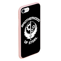 Чехол iPhone 7/8 матовый Brothood of Steel, цвет: 3D-светло-розовый — фото 2
