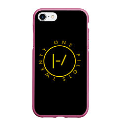 Чехол iPhone 7/8 матовый 21 Pilots: Light Logo, цвет: 3D-малиновый