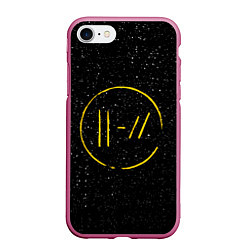 Чехол iPhone 7/8 матовый TOP: Black Space, цвет: 3D-малиновый