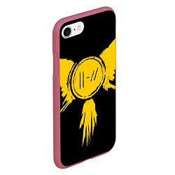 Чехол iPhone 7/8 матовый 21 Pilots: Yellow Bird, цвет: 3D-малиновый — фото 2
