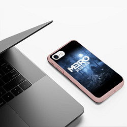 Чехол iPhone 7/8 матовый Metro Exodus: Dark Moon, цвет: 3D-светло-розовый — фото 2