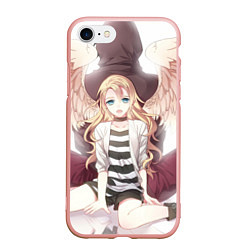 Чехол iPhone 7/8 матовый Angels of Death, цвет: 3D-светло-розовый