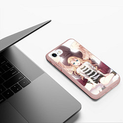 Чехол iPhone 7/8 матовый Angels of Death, цвет: 3D-светло-розовый — фото 2