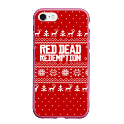 Чехол iPhone 7/8 матовый Winter RDR, цвет: 3D-малиновый