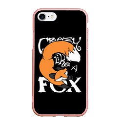 Чехол iPhone 7/8 матовый Crazy Like a Fox, цвет: 3D-светло-розовый