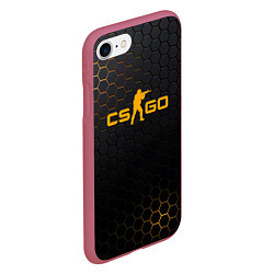 Чехол iPhone 7/8 матовый CS:GO Carbon Style, цвет: 3D-малиновый — фото 2