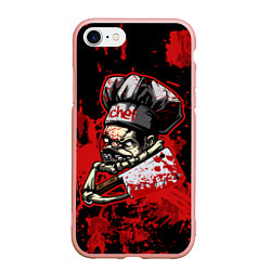 Чехол iPhone 7/8 матовый Pudge Chef, цвет: 3D-светло-розовый