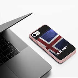 Чехол iPhone 7/8 матовый Iceland Style, цвет: 3D-светло-розовый — фото 2