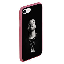 Чехол iPhone 7/8 матовый Drake, цвет: 3D-малиновый — фото 2