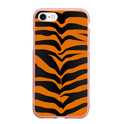 Чехол iPhone 7/8 матовый Шкура тигра, цвет: 3D-светло-розовый
