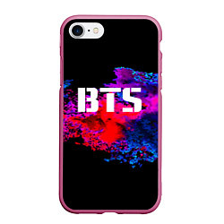 Чехол iPhone 7/8 матовый BTS: Colors Explode, цвет: 3D-малиновый