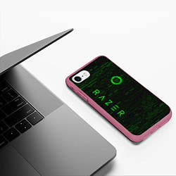 Чехол iPhone 7/8 матовый RAZER, цвет: 3D-малиновый — фото 2