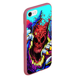 Чехол iPhone 7/8 матовый CS:GO Hyper Beast, цвет: 3D-малиновый — фото 2