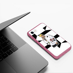 Чехол iPhone 7/8 матовый Элджей стайл, цвет: 3D-малиновый — фото 2