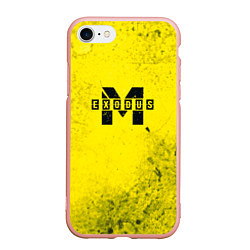 Чехол iPhone 7/8 матовый Metro Exodus: Yellow Grunge, цвет: 3D-светло-розовый