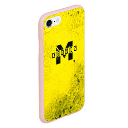 Чехол iPhone 7/8 матовый Metro Exodus: Yellow Grunge, цвет: 3D-светло-розовый — фото 2