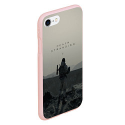 Чехол iPhone 7/8 матовый Death Stranding, цвет: 3D-светло-розовый — фото 2