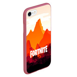 Чехол iPhone 7/8 матовый FORTNITE, цвет: 3D-малиновый — фото 2