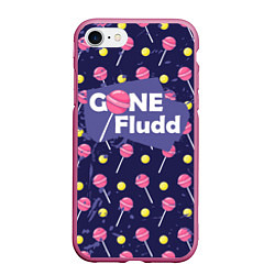 Чехол iPhone 7/8 матовый GONE Fludd, цвет: 3D-малиновый