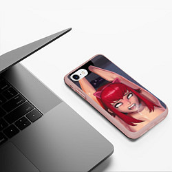 Чехол iPhone 7/8 матовый Ahegao, цвет: 3D-светло-розовый — фото 2