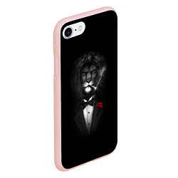 Чехол iPhone 7/8 матовый Мистер Лев, цвет: 3D-светло-розовый — фото 2