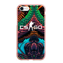 Чехол iPhone 7/8 матовый CS GO hyper beast skin, цвет: 3D-светло-розовый