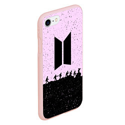 Чехол iPhone 7/8 матовый Bangtan Boys, цвет: 3D-светло-розовый — фото 2