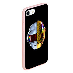 Чехол iPhone 7/8 матовый Daft Punk: Smile Helmet, цвет: 3D-светло-розовый — фото 2