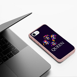 Чехол iPhone 7/8 матовый Queen: Fan Art, цвет: 3D-светло-розовый — фото 2