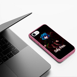 Чехол iPhone 7/8 матовый Sally Face: Fly, цвет: 3D-малиновый — фото 2