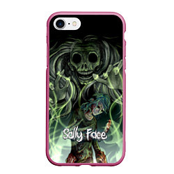 Чехол iPhone 7/8 матовый Sally Face: Death Magic, цвет: 3D-малиновый