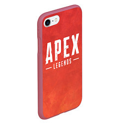 Чехол iPhone 7/8 матовый Apex Legends: Red Logo, цвет: 3D-малиновый — фото 2