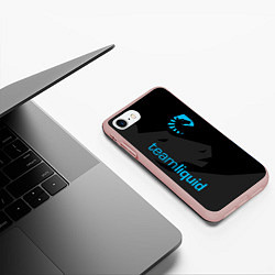 Чехол iPhone 7/8 матовый TEAM LIQUID, цвет: 3D-светло-розовый — фото 2