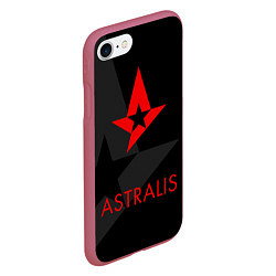 Чехол iPhone 7/8 матовый Astralis: Black Style, цвет: 3D-малиновый — фото 2
