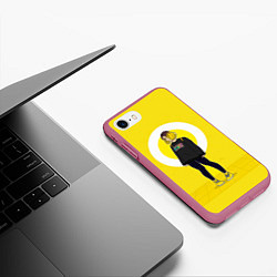 Чехол iPhone 7/8 матовый Tessa: Yellow Fashion, цвет: 3D-малиновый — фото 2