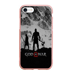 Чехол iPhone 7/8 матовый God of War: Grey Day, цвет: 3D-светло-розовый