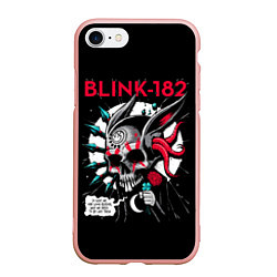 Чехол iPhone 7/8 матовый Blink-182: Death Punk, цвет: 3D-светло-розовый