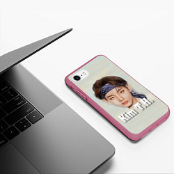Чехол iPhone 7/8 матовый BTS Kim T.H., цвет: 3D-малиновый — фото 2