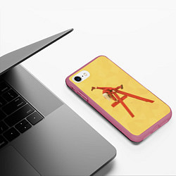 Чехол iPhone 7/8 матовый Billie Eilish: Album, цвет: 3D-малиновый — фото 2