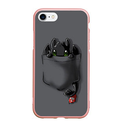 Чехол iPhone 7/8 матовый Фурия в кармане, цвет: 3D-светло-розовый