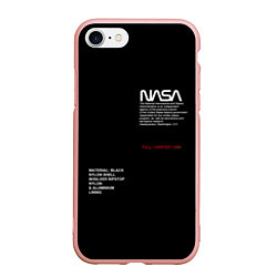 Чехол iPhone 7/8 матовый NASA, цвет: 3D-светло-розовый