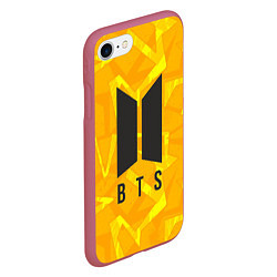 Чехол iPhone 7/8 матовый BTS: Yellow Style, цвет: 3D-малиновый — фото 2
