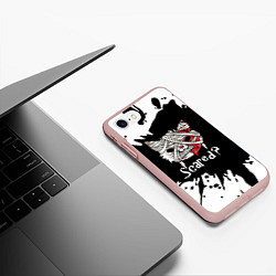 Чехол iPhone 7/8 матовый Ну что, страшно?, цвет: 3D-светло-розовый — фото 2