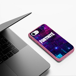 Чехол iPhone 7/8 матовый FORTNITE SEASON 9, цвет: 3D-малиновый — фото 2
