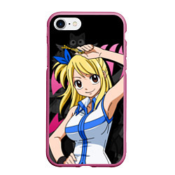 Чехол iPhone 7/8 матовый Fairy Tail: Lucy, цвет: 3D-малиновый
