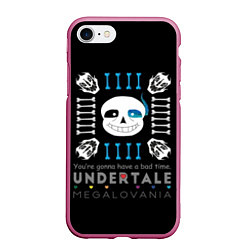 Чехол iPhone 7/8 матовый Undertale, цвет: 3D-малиновый