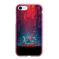 Чехол iPhone 7/8 матовый Hollow knight, цвет: 3D-малиновый